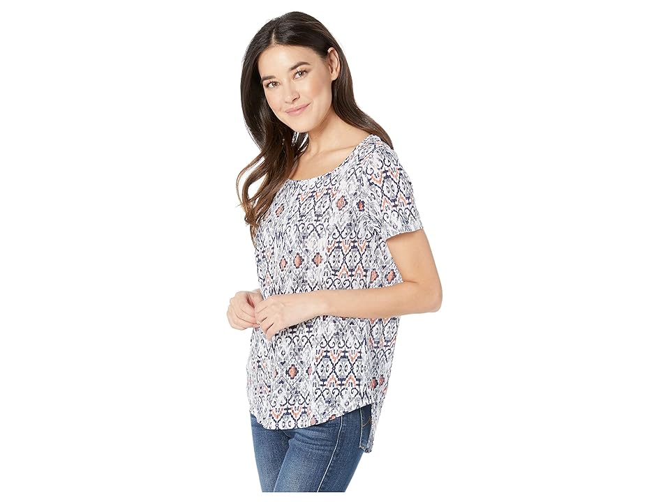 

Tribal Printed Slub Short Sleeve Top (Sunset) Women's Clothing, Multi