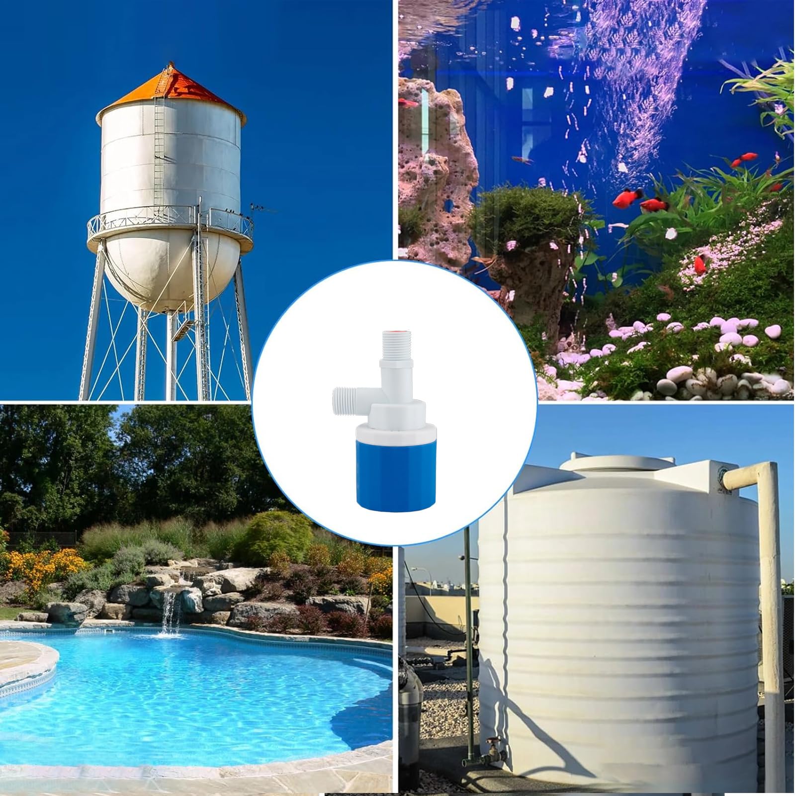 Válvula De Cierre Automático De Agua, Válvula de Flotador Mini Bola con Cierre Automático, Accesorios Automáticos Para Tuberías De Hogar Piscina Fuente Estanque Jardín