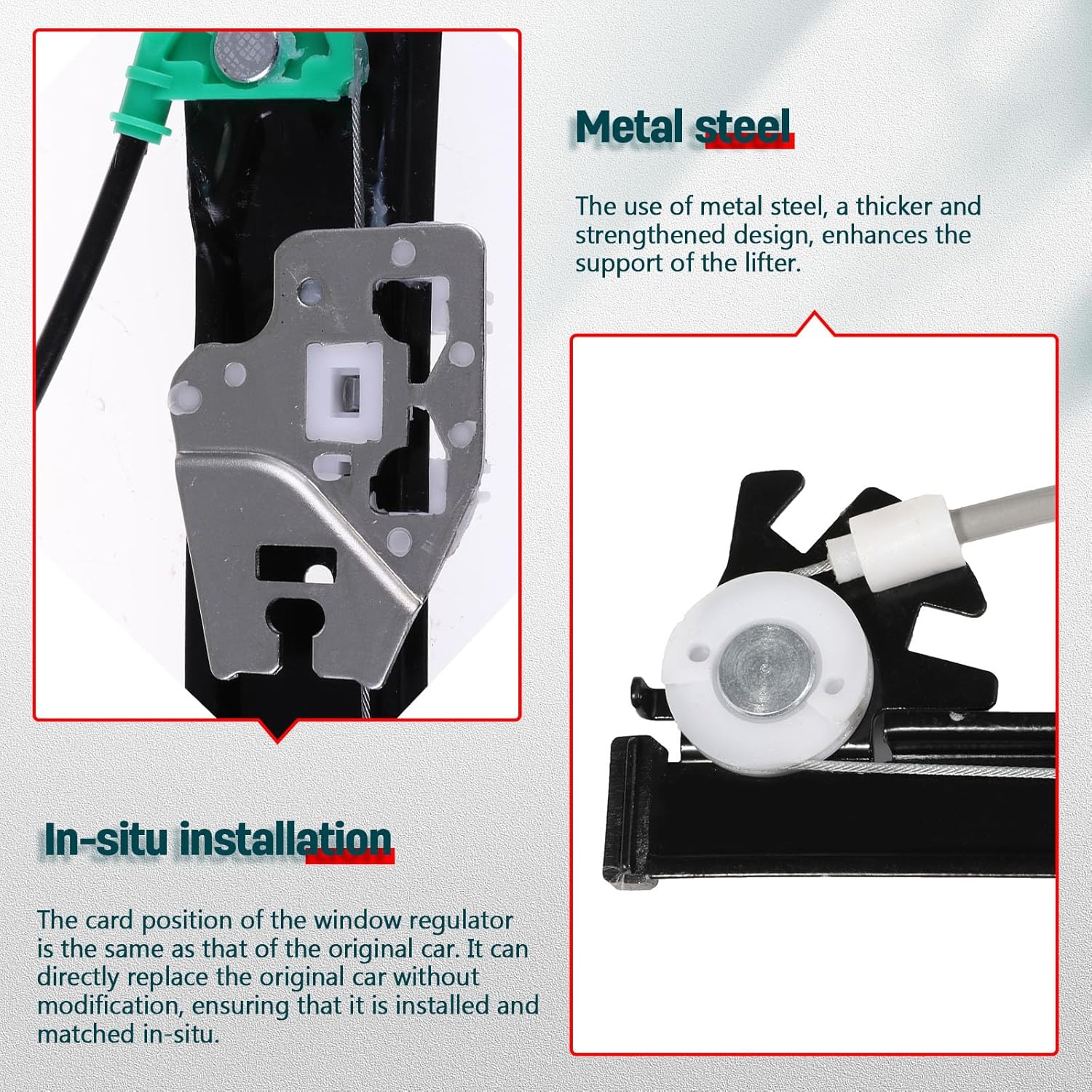 FINDAUTO Power Window Regulator Front Right Passenger Side fit for 2001-2005 for BMW 320i 741-485 Window Regulator and Motor Assembly with Motor