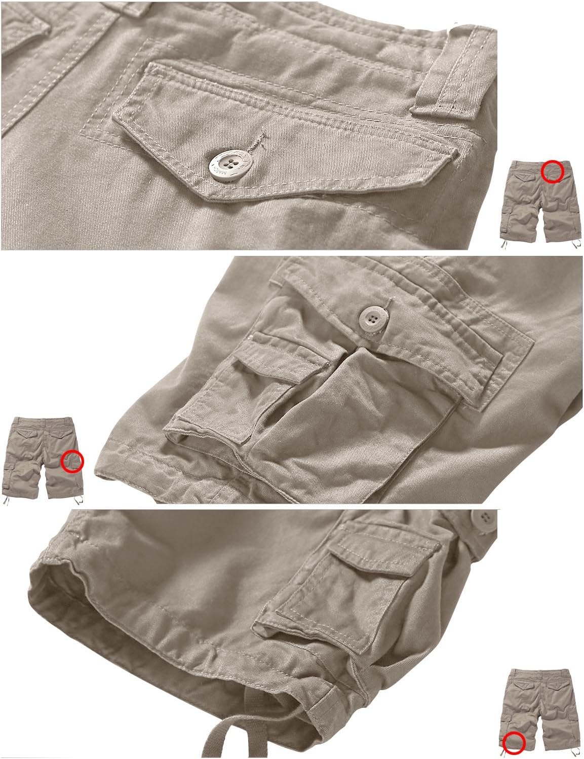 Match Men's Cargo Shorts 29 3056 Apricot