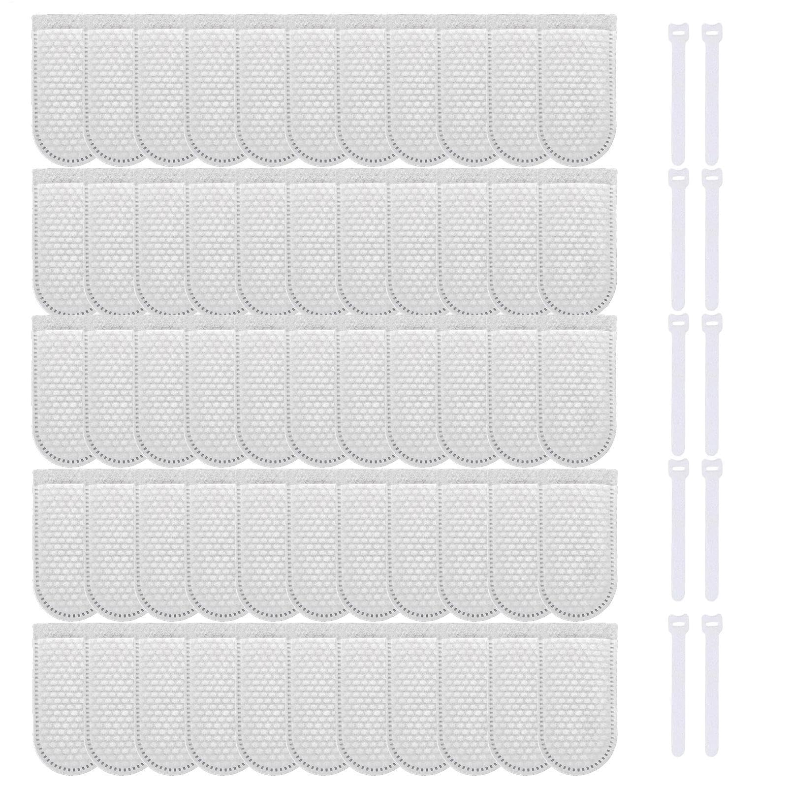 Juego de filtros universales para grifo, bolsas de filtro de agua de algodón, 50 piezas de de malla resistentes a salpicaduras con diseño fácil de instalar, accesorio ligero de control de