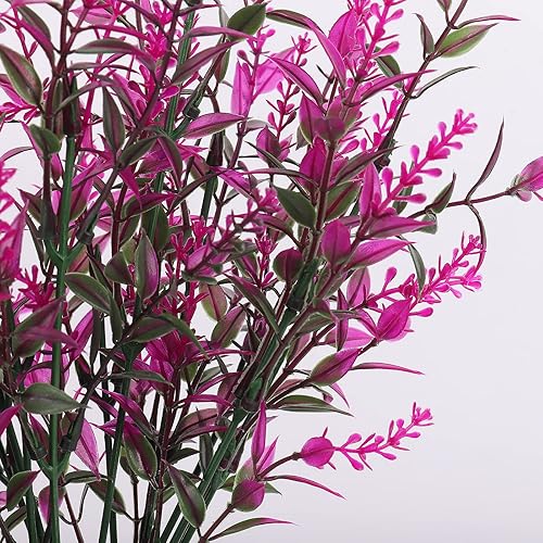 Miniatura 168 de Plantas artificiales para exteriores, resistentes a los rayos ultravioleta, vegetación artificial, 12 ramos de flores de lavanda para macetas