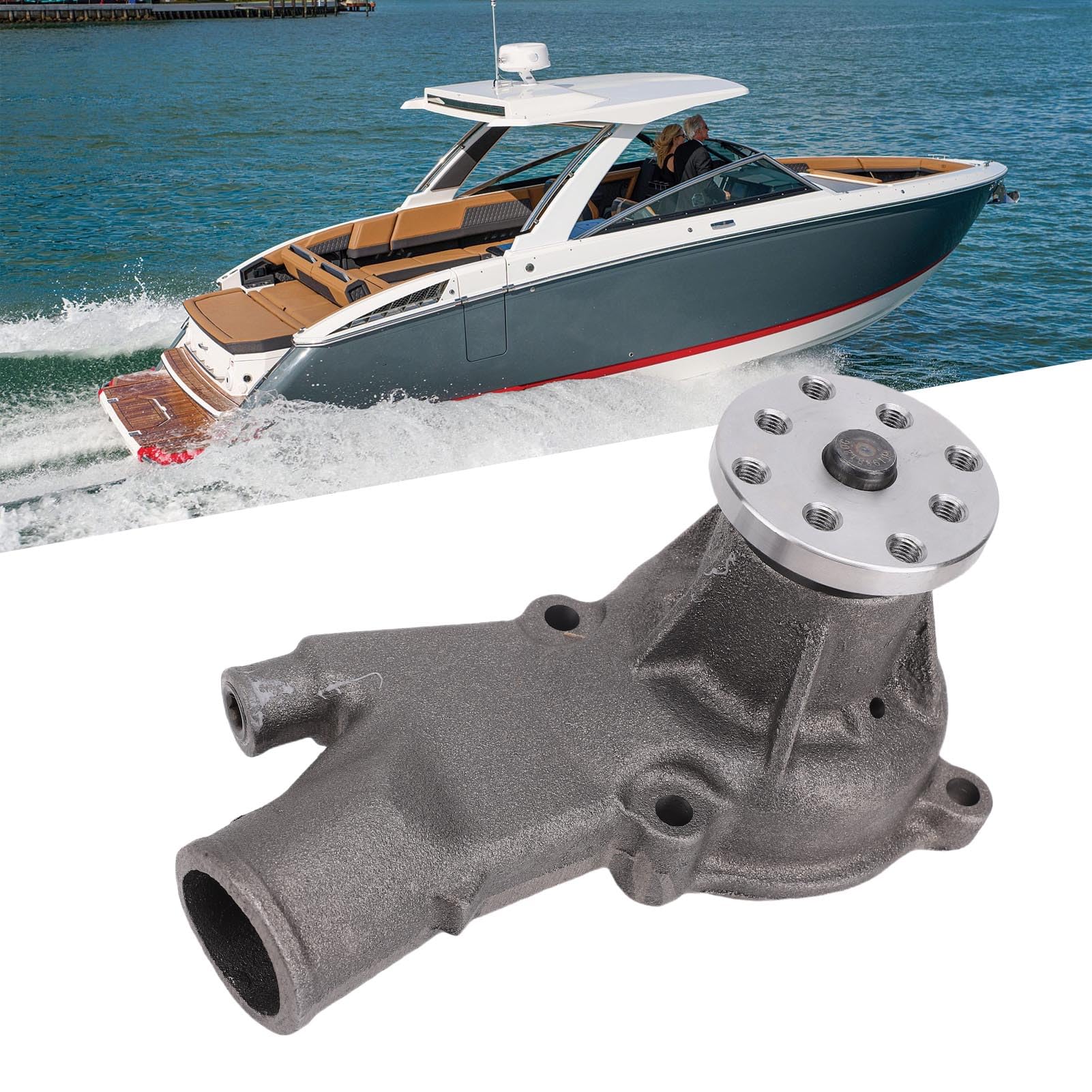 Bomba de agua de circulación para motores marinos, reemplazo premium para motores Mercruiser 3.0L 2.5L 6 cilindros serie motores para una fácil instalación
