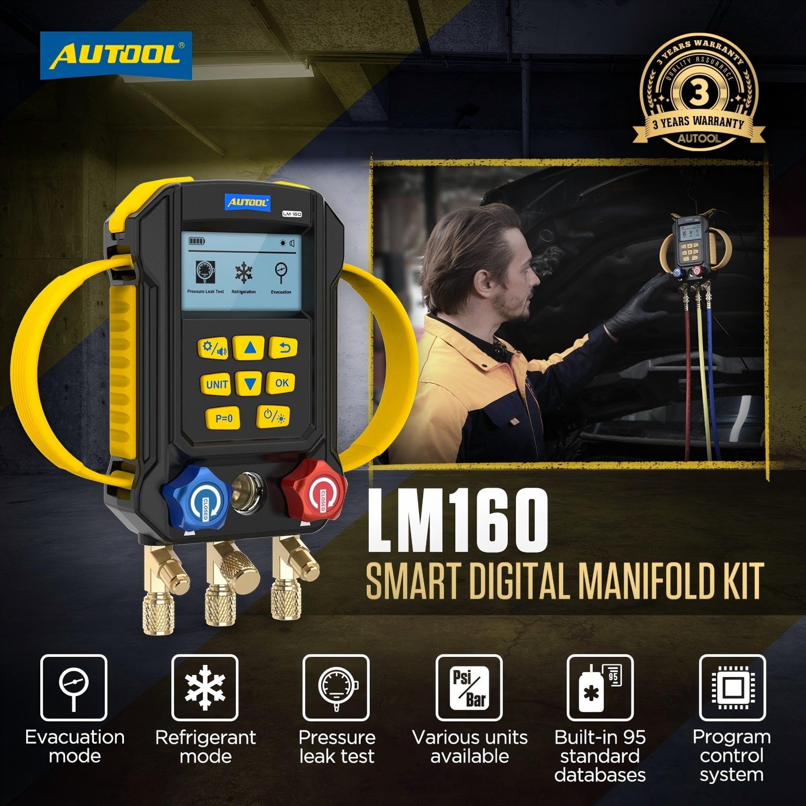 AUTOOL HVAC-Messgeräte Kältemittel-Rückgewinnungsmaschine (LM160 Set)