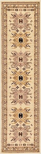 Miniatura 10 de Unique Loom colección Taftan - Alfombra de área con diseño geométrico tribal inspirado en fronteras (2 pies 2 pulgadas x 8 pies 2 pulgadas, para