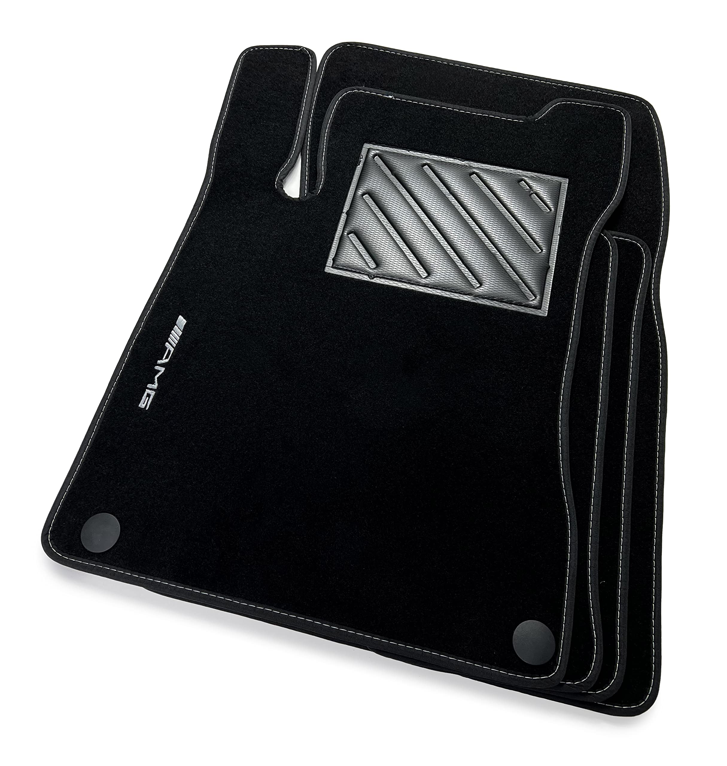 Tappetini Dp carpet compatibili per SLK R172 dal 2011 al 2019 con logo ricamato e battitacco (2 loghi