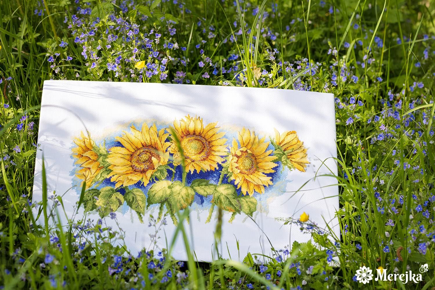 Merejka Counted Cross Stitch Kit Bright Sunflowers