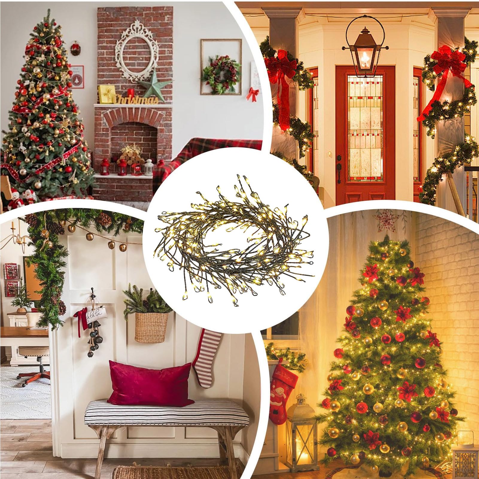 Guirlande Lumineuse LED Fée 3 Mètres - Imperméable, 8 Modes - Pour Noël, Fêtes, Chambre, Jardin, Terrasse - Alimentation Piles