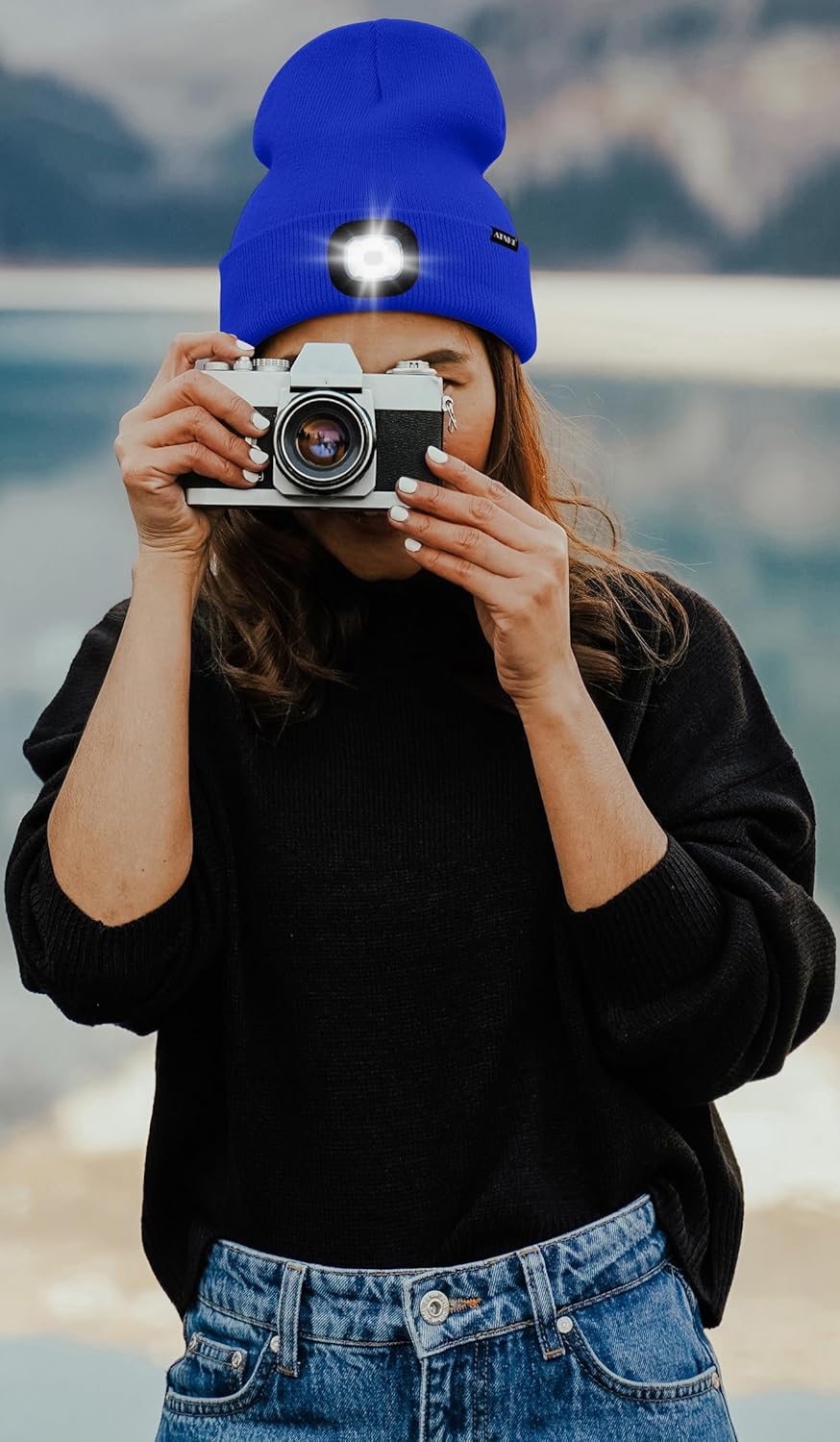 ATNKE 2Pcs LED Lighted Beanie Hat,USB Rechargeable 4 LED Running Headlamp Bright Cap with Light Gifts for Men and Women - Image 6