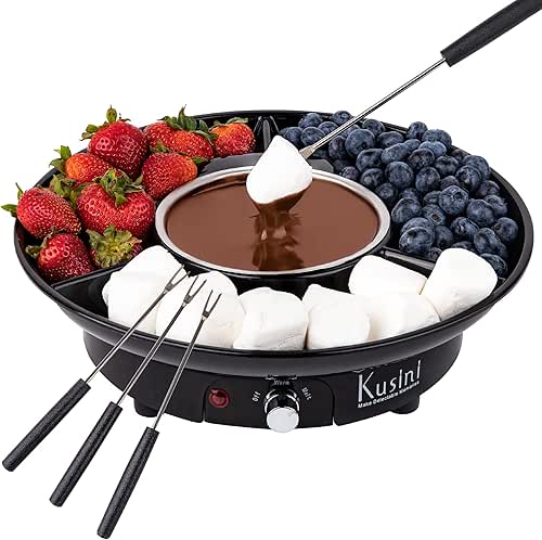 Kusini Electric Fondue Pot Set - Chocolate Fondue Kit -