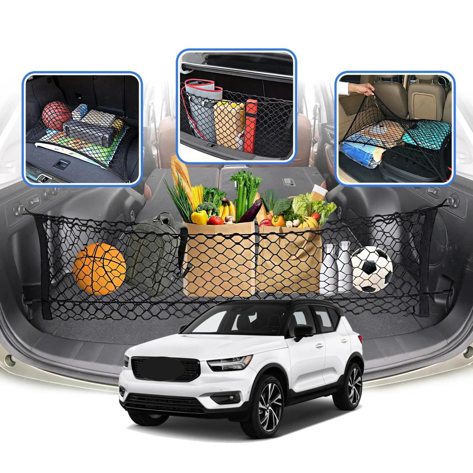 Amazon.co.jp: ラゲッジネット for Volvo XC40 2017-2025用、カー