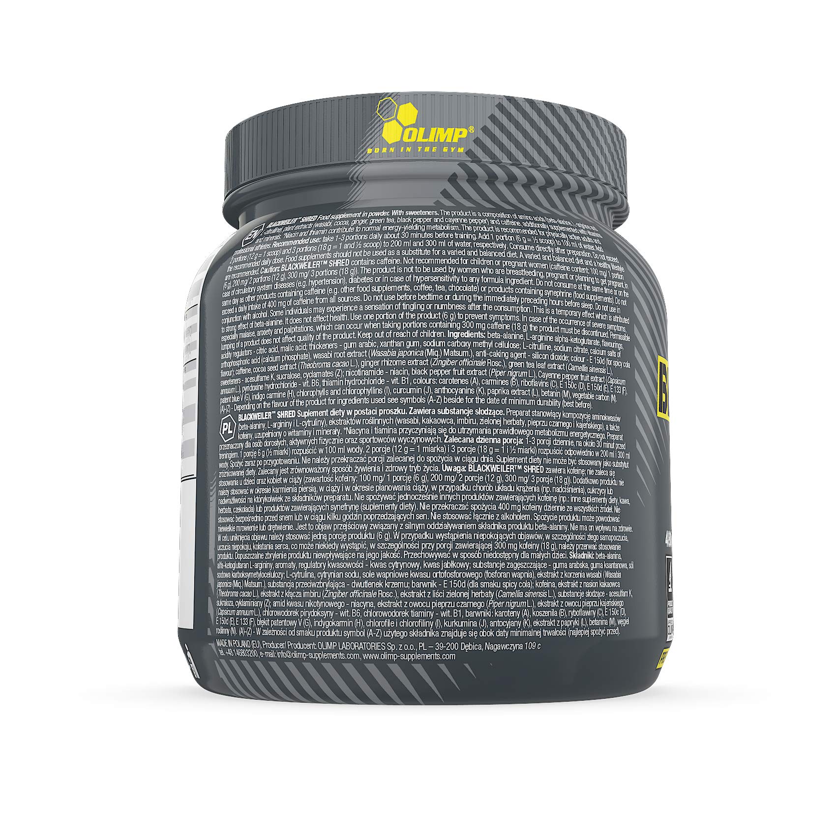 Olimp Blackweiler Shred, 480 g Dose (Exotic Orange)