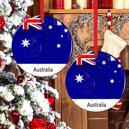 Vista 112 de Chipre - Adornos colgantes para árbol de Navidad, bandera nacional de Chipre, adornos de cerámica para decoraciones de Navidad, regalo de viajero