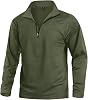 KEFITEVD Mens Quarter Zip Pullover Long Sleeve Sweatshirts 14 Zip Fleece Pullovers Lightweight Golf Shirts
