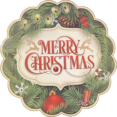 Christmas Paper Placemats, 15 Inch Glossy Paper Holiday Disposable Placemats, Set of 25 pcs Merry Christmas or Family, Friends, School and Corporate Holiday Lunch or Dinner.