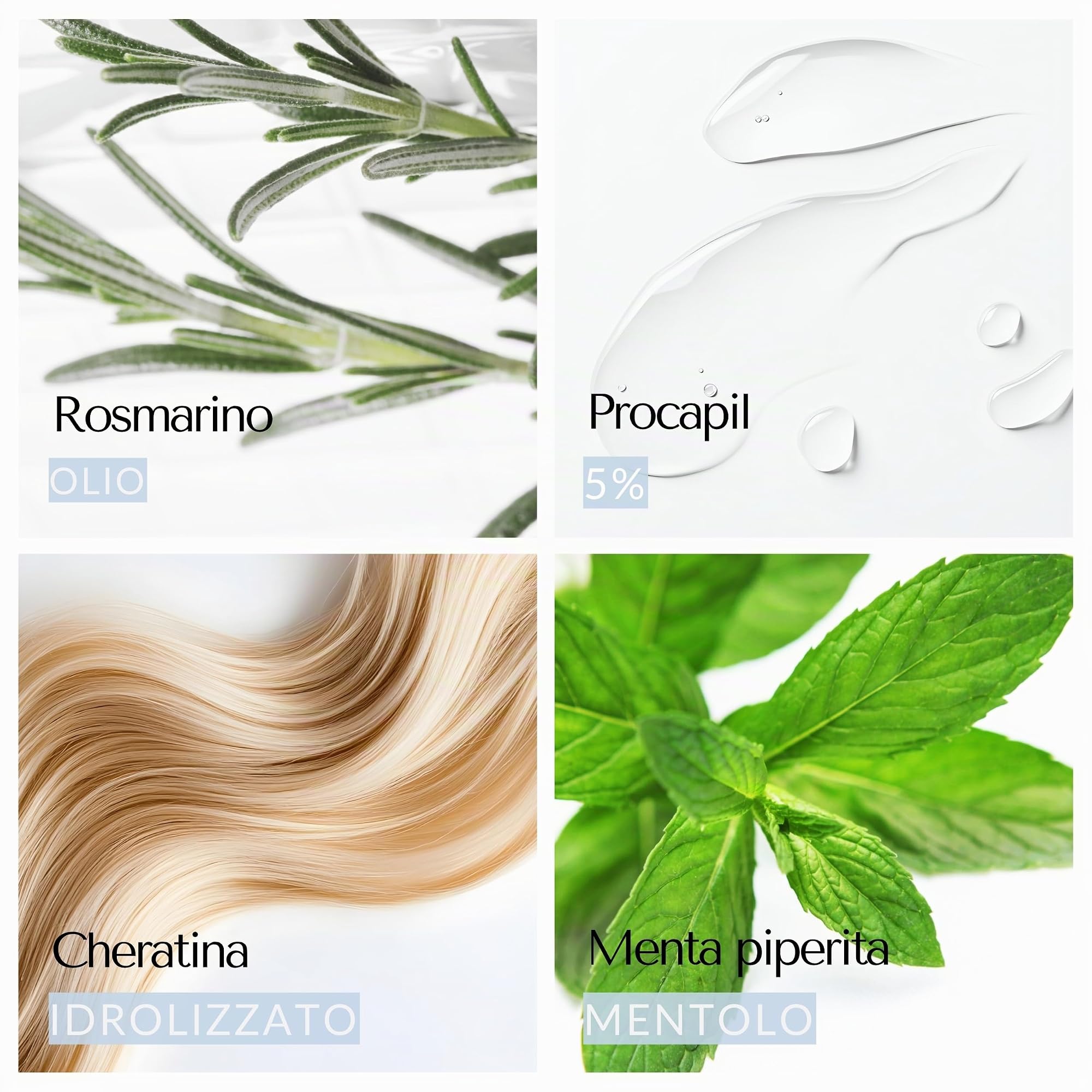 Evocapil Plus Spray Anticaduta – 5% Procapil & Complesso Vitaminico – Rosmarino, Menta & Cheratina – Spray crescita capelli per tutti i tipi di capelli