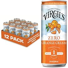 Virgil's Orange Cream Zero Sugar Soda, Pack of 12 12 fl oz Can each