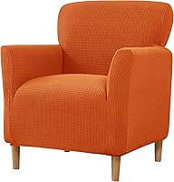 Vista 25 de LiveGo Funda elástica para sillón moderno de mediados de siglo, 1 pieza, fundas sólidas para silla de acento con brazos, fundas suaves para silla