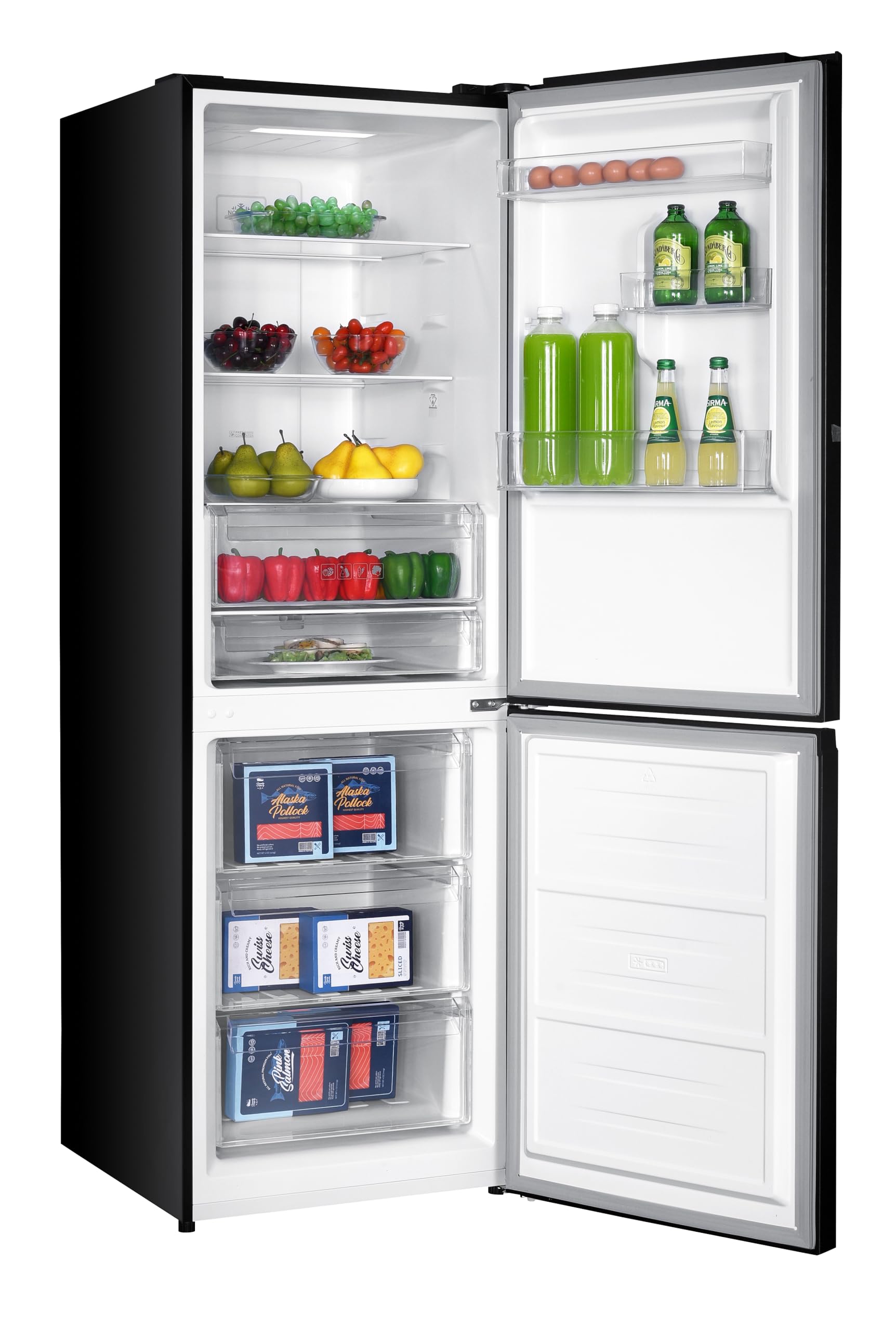 GEDTECH Réfrigérateur combiné congélateur bas 323L GCB323NFDX - No Frost - Dark inox