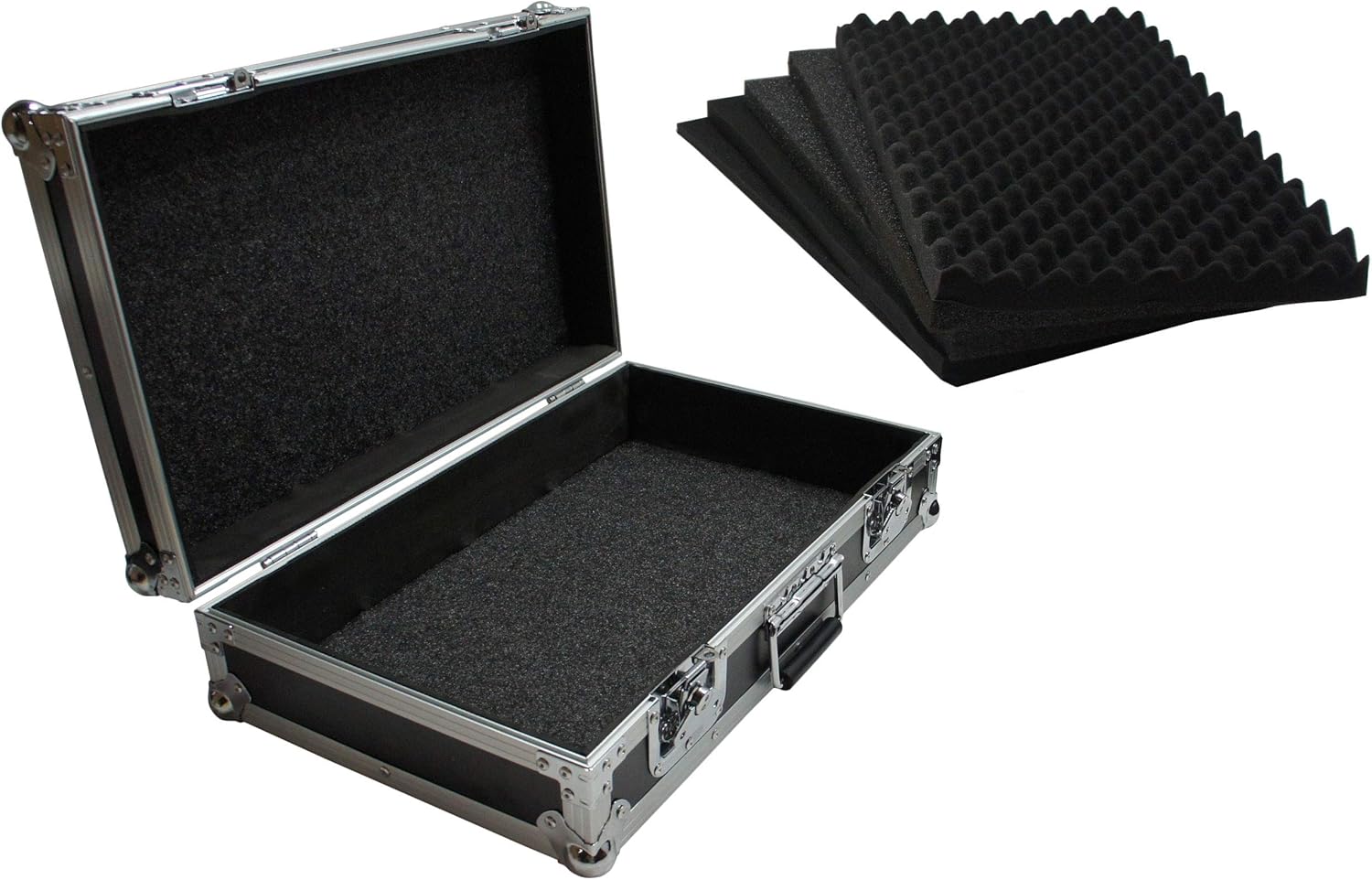 Harmony Audio HCLUC Flight 22" x 13" x 5-3/8" Pick & Pluck Foam Utility Locking Case