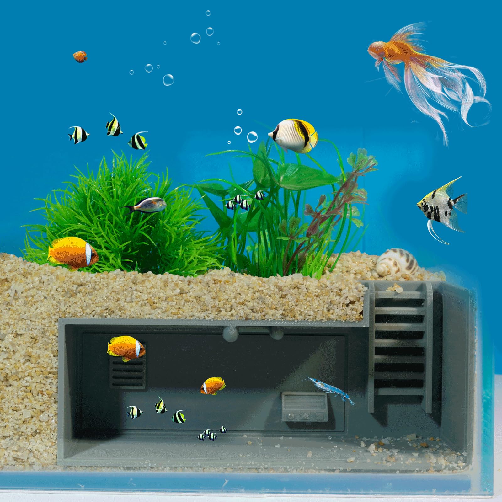 水槽用 オブジェ 海水槽アンダーウォーターワールドホールエビハウス 装飾 魚 Amazon.co.jp: Toileum 魚エビの洞窟隠れ家 水槽トンネル 魚 エビの