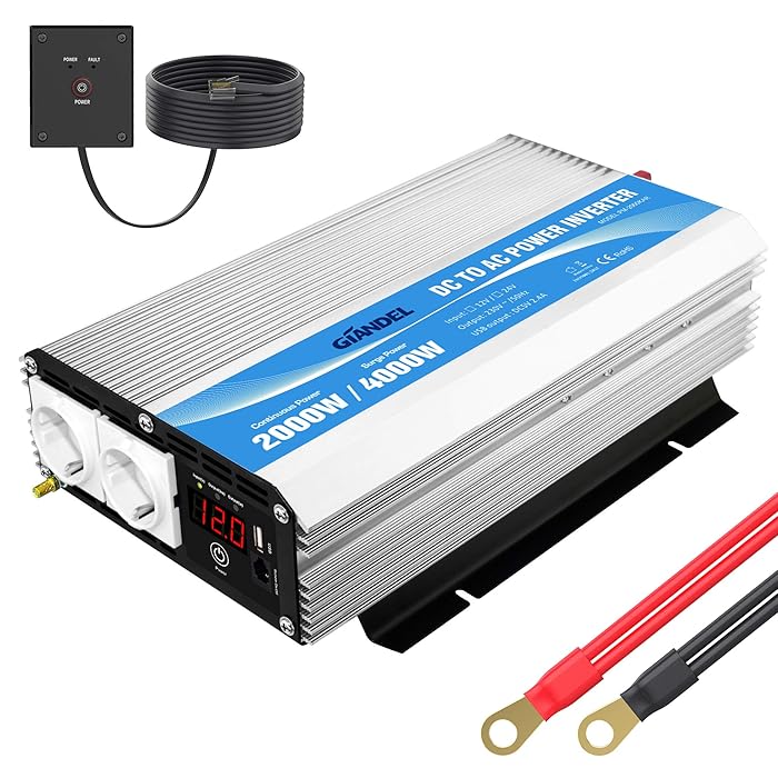 Stromwandler 12 Volt Auf 230 Volt 2000 Watt Buy Giandel Power Inverter 2000 W 12 V to 230 V Voltage Converter with