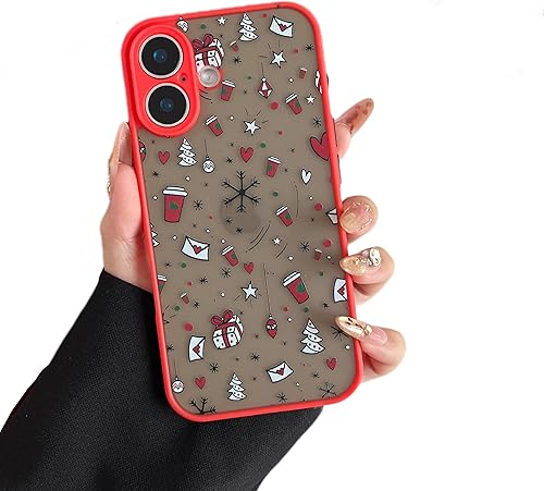 Miniatura 7 de ZTOFERA Funda de Navidad para iPhone 14 Pro, bonita funda de teléfono con diseño de Feliz Navidad, regalo de silicona translúcida de policarbonato