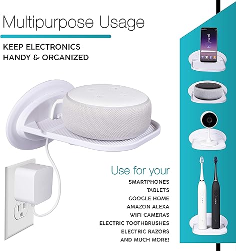Miniatura 9 de Tech Caddy Estante flotante de pared, soporte de estante de pared, estación de estante de carga para teléfonos móviles, tabletas, Google Home,