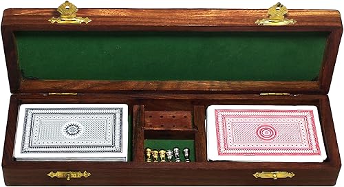 Vista 5 de RoyaltyRoute Juego de mesa de madera para cuna, 2 cartas, 6 clavijas de metal, regalos de Navidad