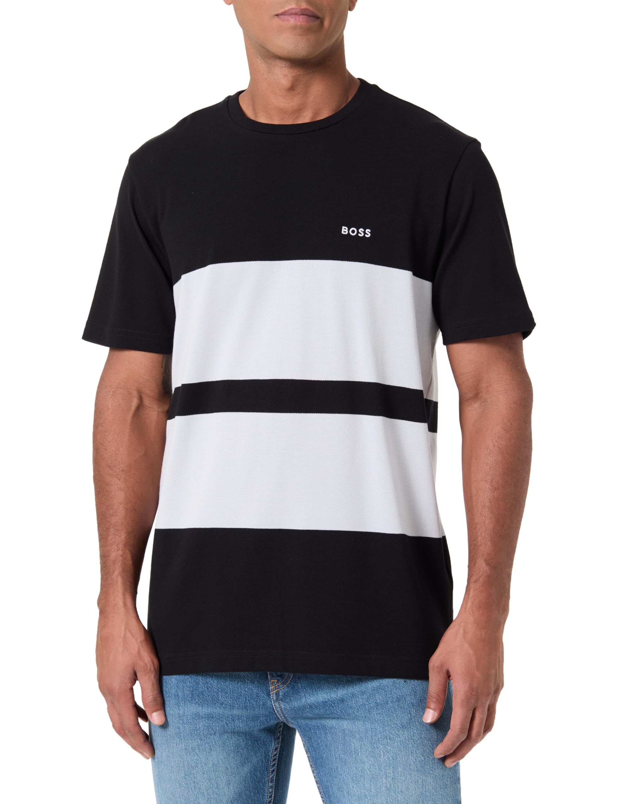 BOSS Herren Tee Stripe Zone T_Shirt