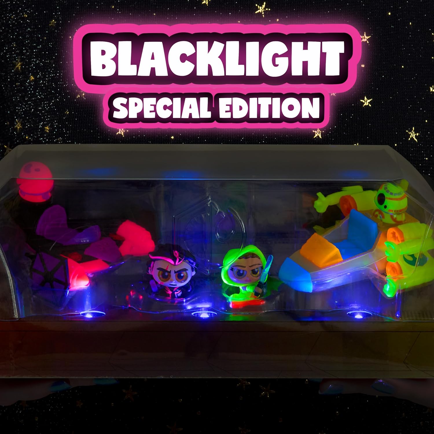 Star Wars™ Doorables Starfighter Showdown Light-Up Display, Exclusive Rey & Kylo Ren 1.5” Collectible Mini Figures, Star Wars: The Rise of Skywalker, Kids Toy for Boys & Girls Ages 5 and Up
