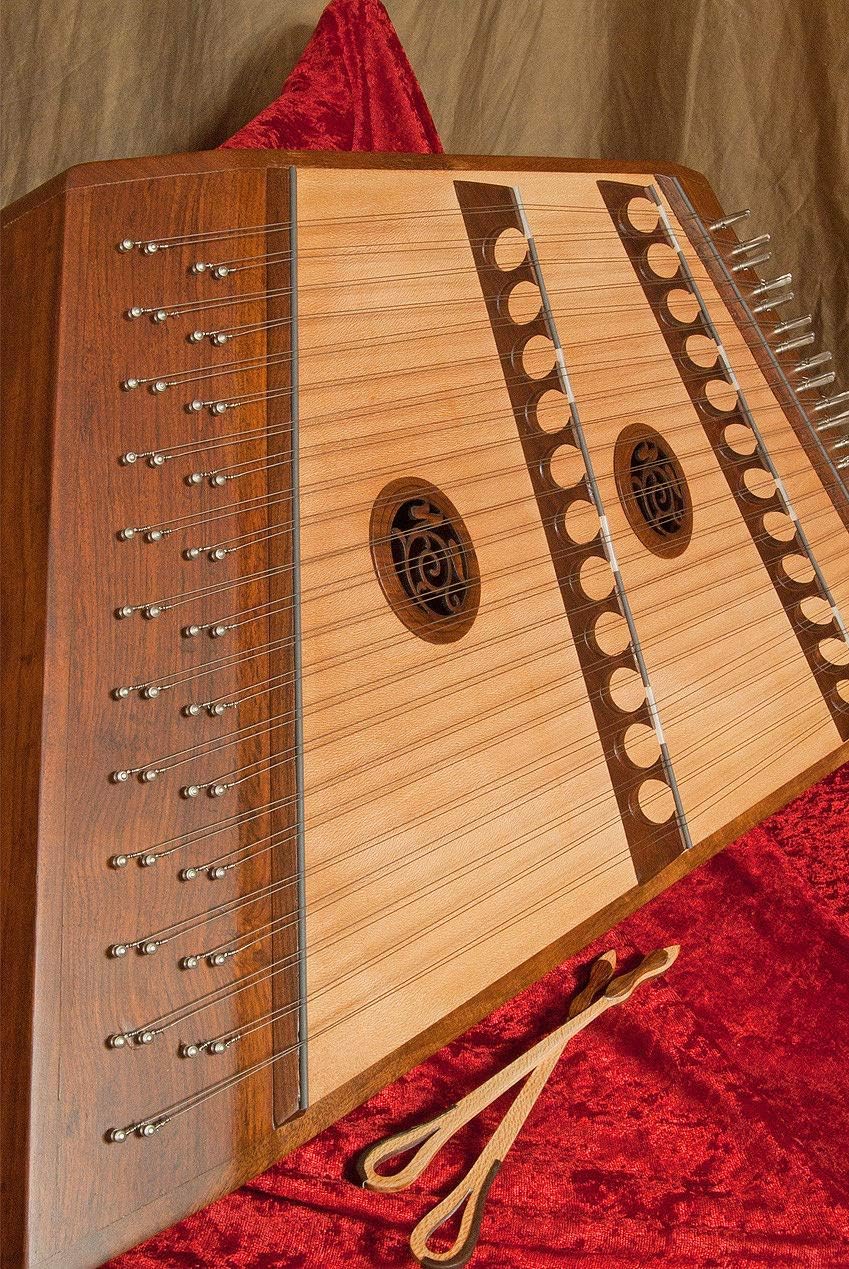 Roosebeck Hammered Dulcimer Package: Pro Quality 12/11 Course Sheesham Hammered Dulcimer W/Hammers + Stand