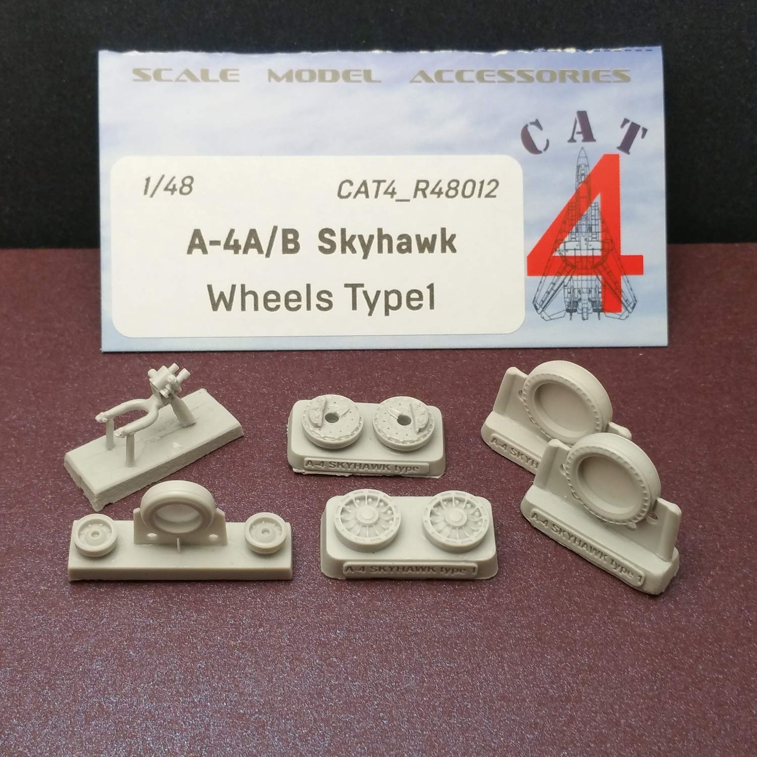 Douglas A-4A/B Skyhawk Wheels Beams CAT4 R48012 accesorios de resina para maquetas 1/48 3