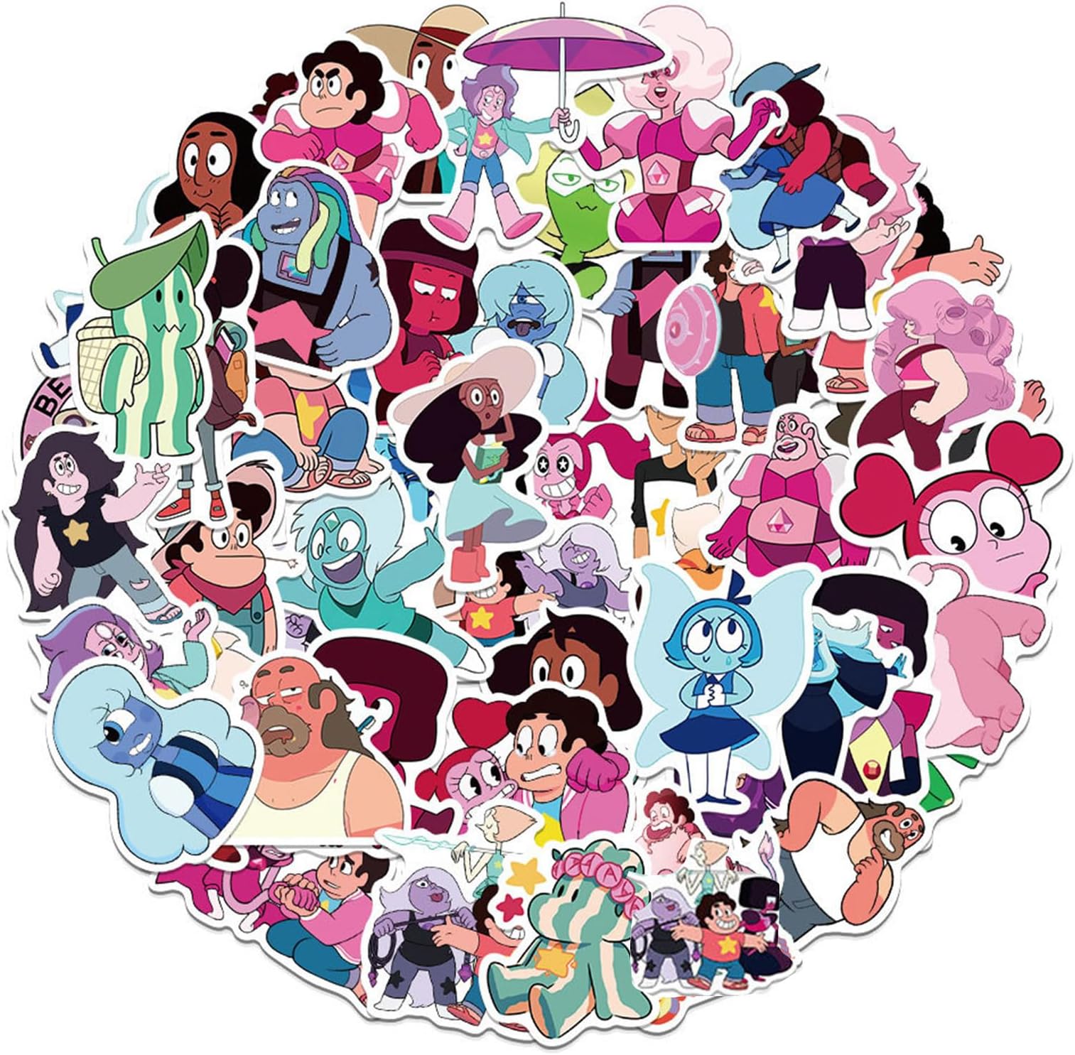 Meet Holiday The Movie Cartoon 100Pcs Stickers Steven Future Universe for Kids Teens Adults Waterproof Vinyl Stickers for Water Bottle Laptop Luggage Phone (Steven Future Universe)