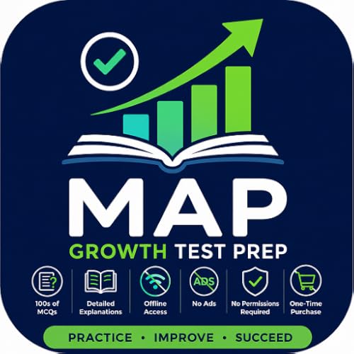 MAP Growth Academic Skills Test Prep – 500+ MCQs | Reading, Math, Science, Language (Offline, No-Ads)
