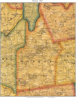 Monroe Township 1865 Old Town Map with Homeowner Names - Pennsylvania - Reprint Genealogy - Clarion County PA TM 16x20