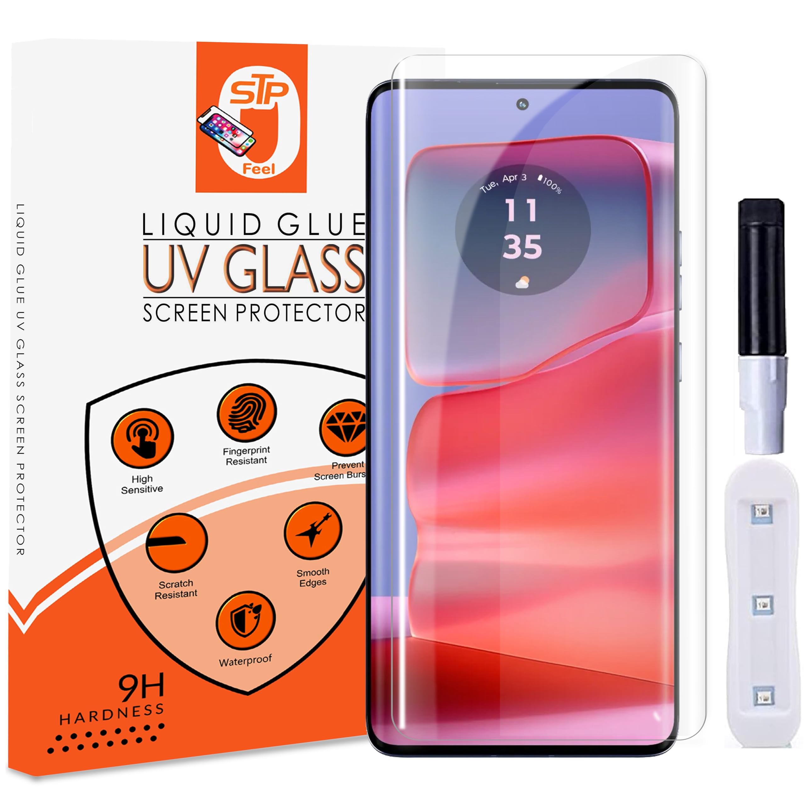 STP FEEL® Premium UV Tempered Glass Screen Protector Guard For Motorola Edge 50 5G / Moto Edge 50 Pro 5G (6.7 Inch , Pack of 1) Full Adhesive UV Curved Case Friendly HD Clarity with easy installation kit (B0CYHDXXN8) Amazon Price History, Amazon Price Tracker