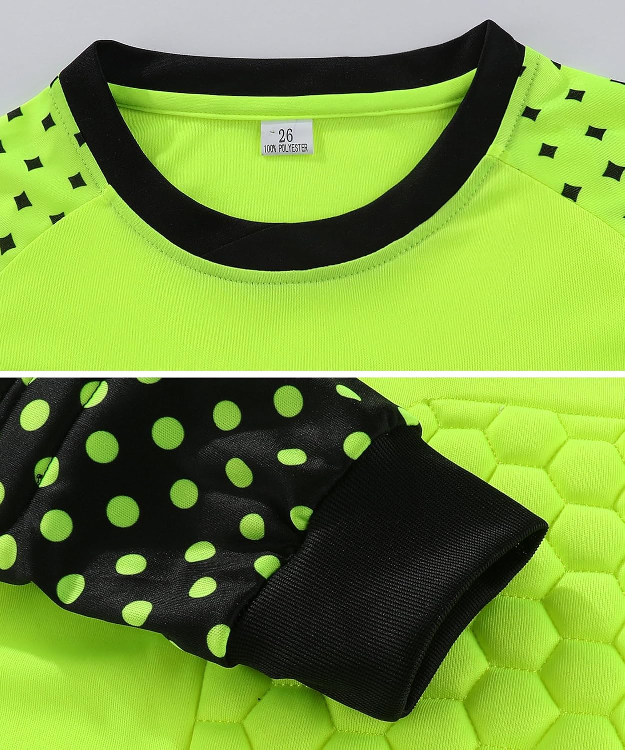 Big Boys Soccer Goalie Jersey Padded Goalkeeper Shirt and Shorts Uniform Kit - Image 3