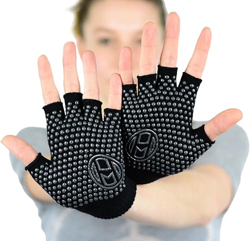 Miniatura 7 de Mato  Hash Yoga Pilates Guantes de agarre de ejercicio sin dedos