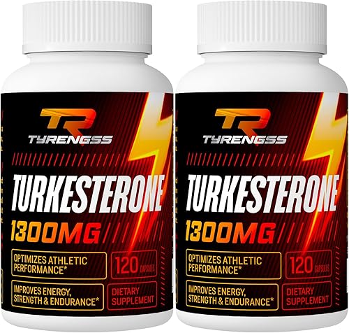 Miniatura 1 de TyRengss Suplemento de turkesterona de 1300 mg de ultra alta resistencia (extracto de Ajuga Turkestanica Std. al 20% de Turkesterona), para