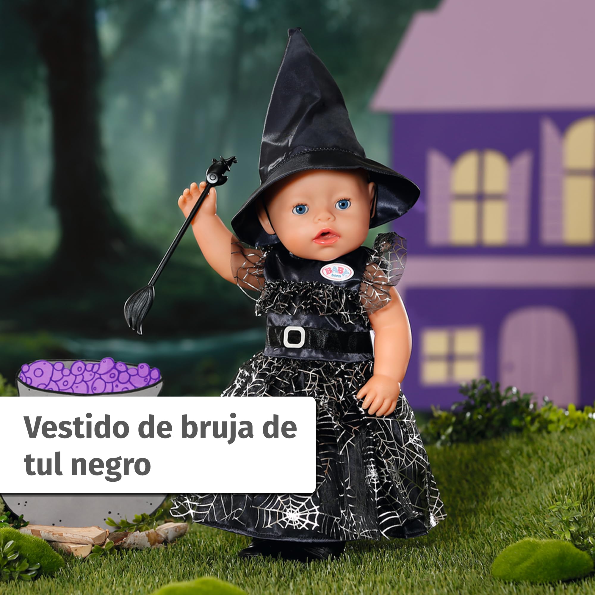 Kit Disfraz De Bruja Con Escoba Para Niña Halloween Cosplay | Meses sin Kit Disfraz De Bruja Con Escoba Para Niña Halloween Cosplay | Meses sin
