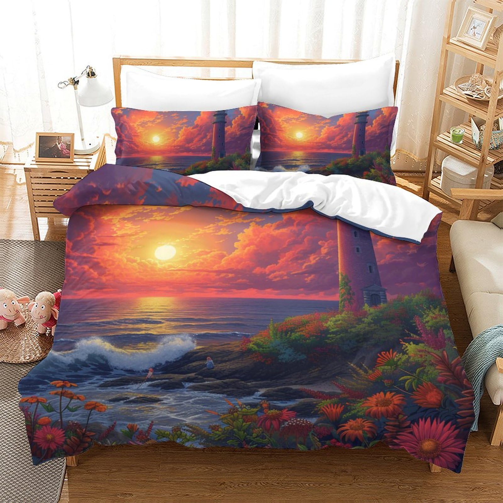 Housse de couette Phare 3D pour transformer la chambre des enfants et ados