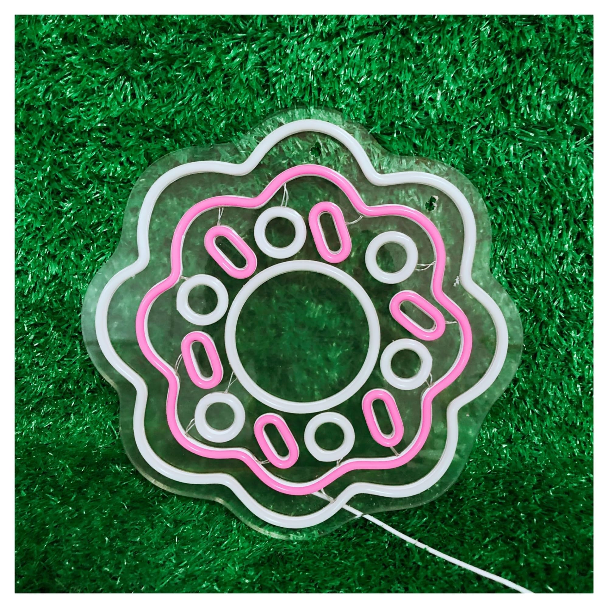 Luces de neón Letreros De Luz Neón Sweet Donuts Alimentados Por USB, Para Tienda, Decoración Colgante Fiesta Cumpleaños 33cm×33cm