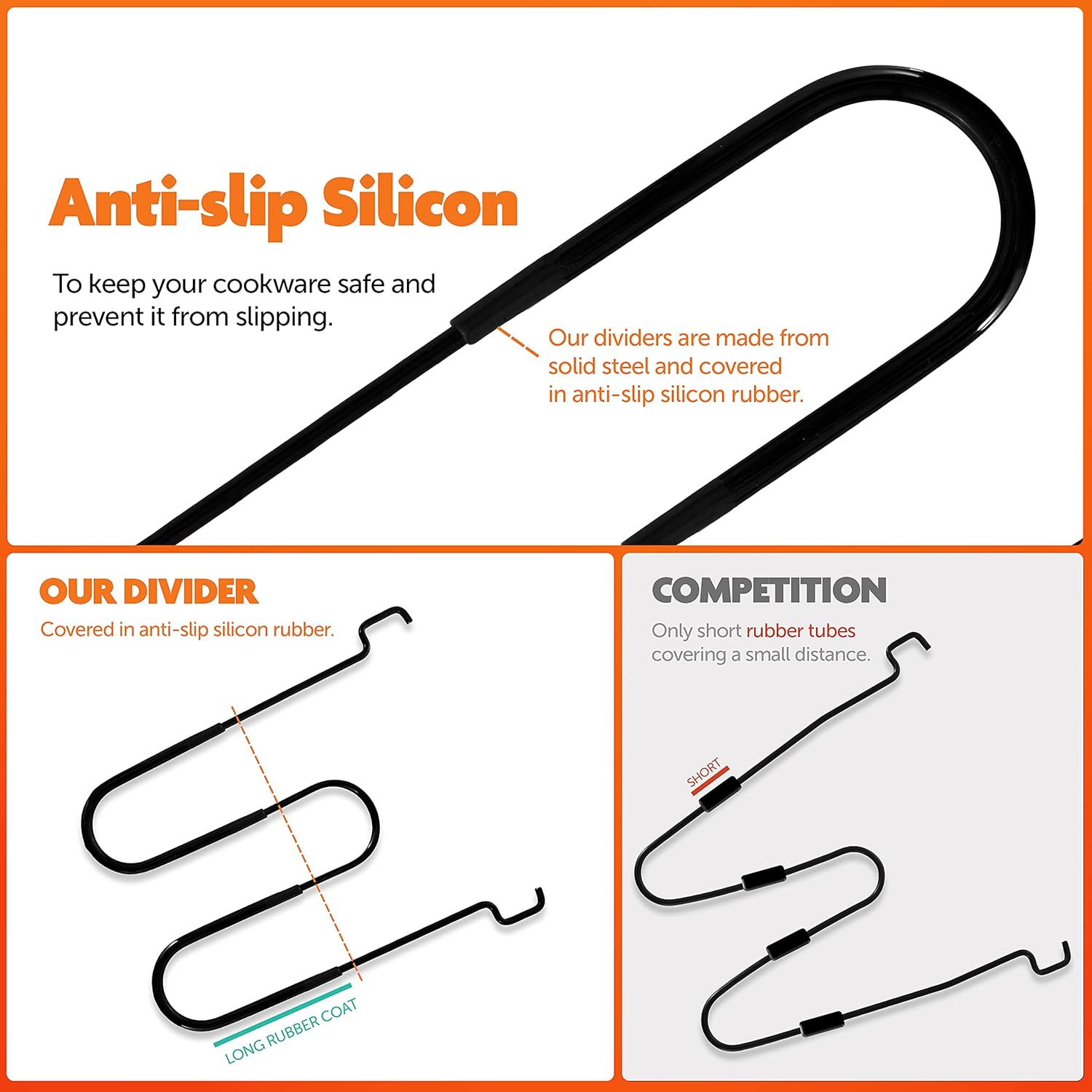 Pot & Pan Organizer 3 DIY Method Adjustable 8+ Rack System for Pantry Cabinet & Countertop Black Heavy Duty Steel (ECO-FRIENDLY)…