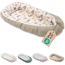 ULLENBOOM Baby Nest - Ideal for Newborns - Oeko-Tex Certified Washable outer material 100% cotton made in the EU grows with your child and reversible tested for harmful substances