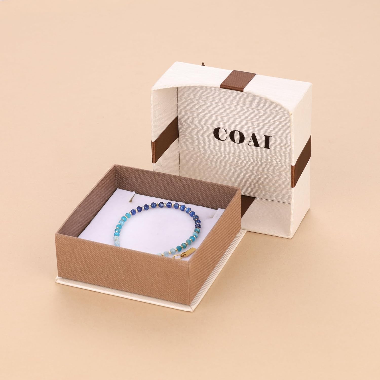 COAI Healing Crystal Bracelet for Women, Women's Gradient Beaded Bracelet 4mm - Image 6