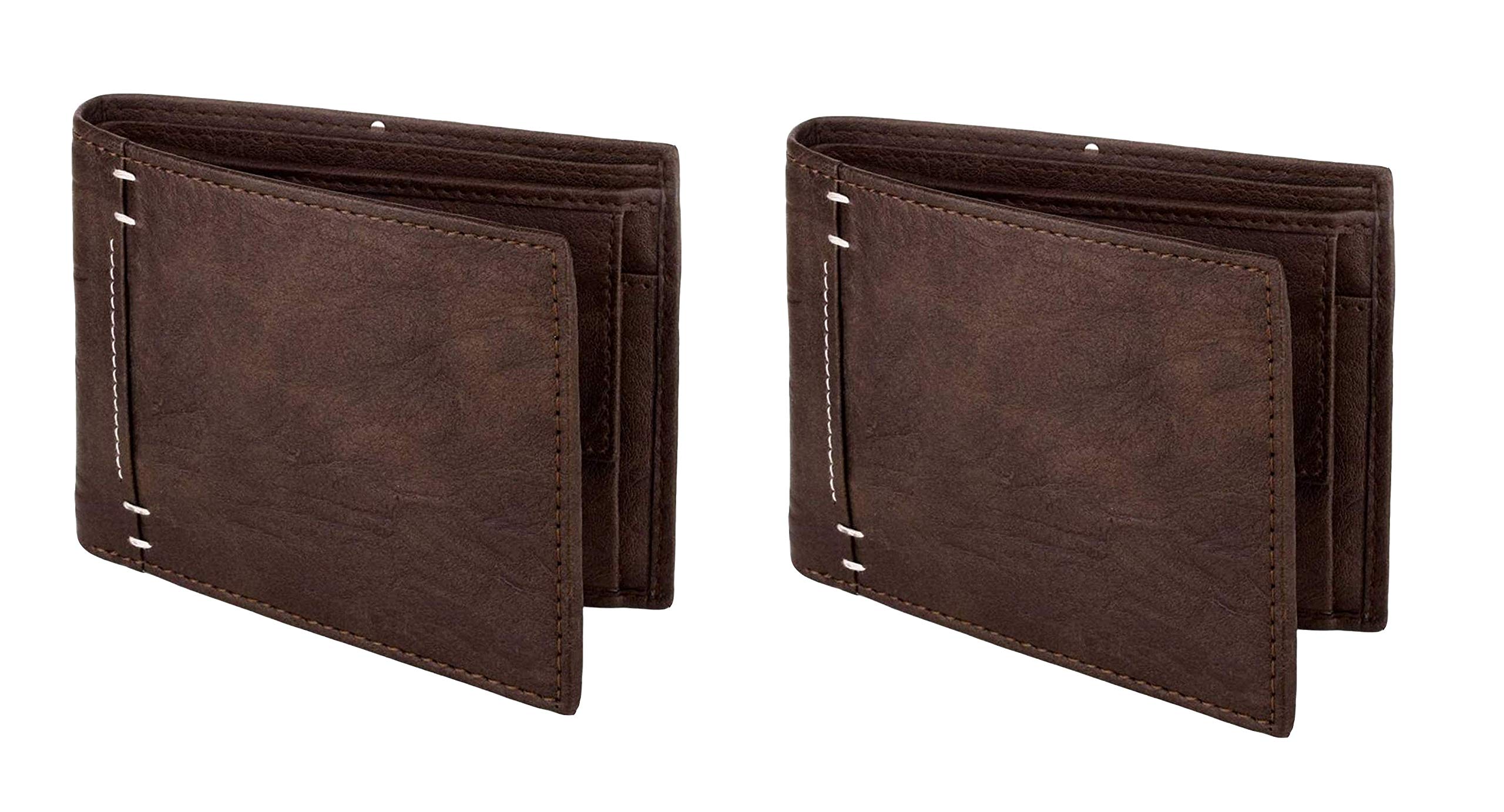 PU Leather Wallet Combo for Men Pack of 2 (Brown & Brown)-image-23