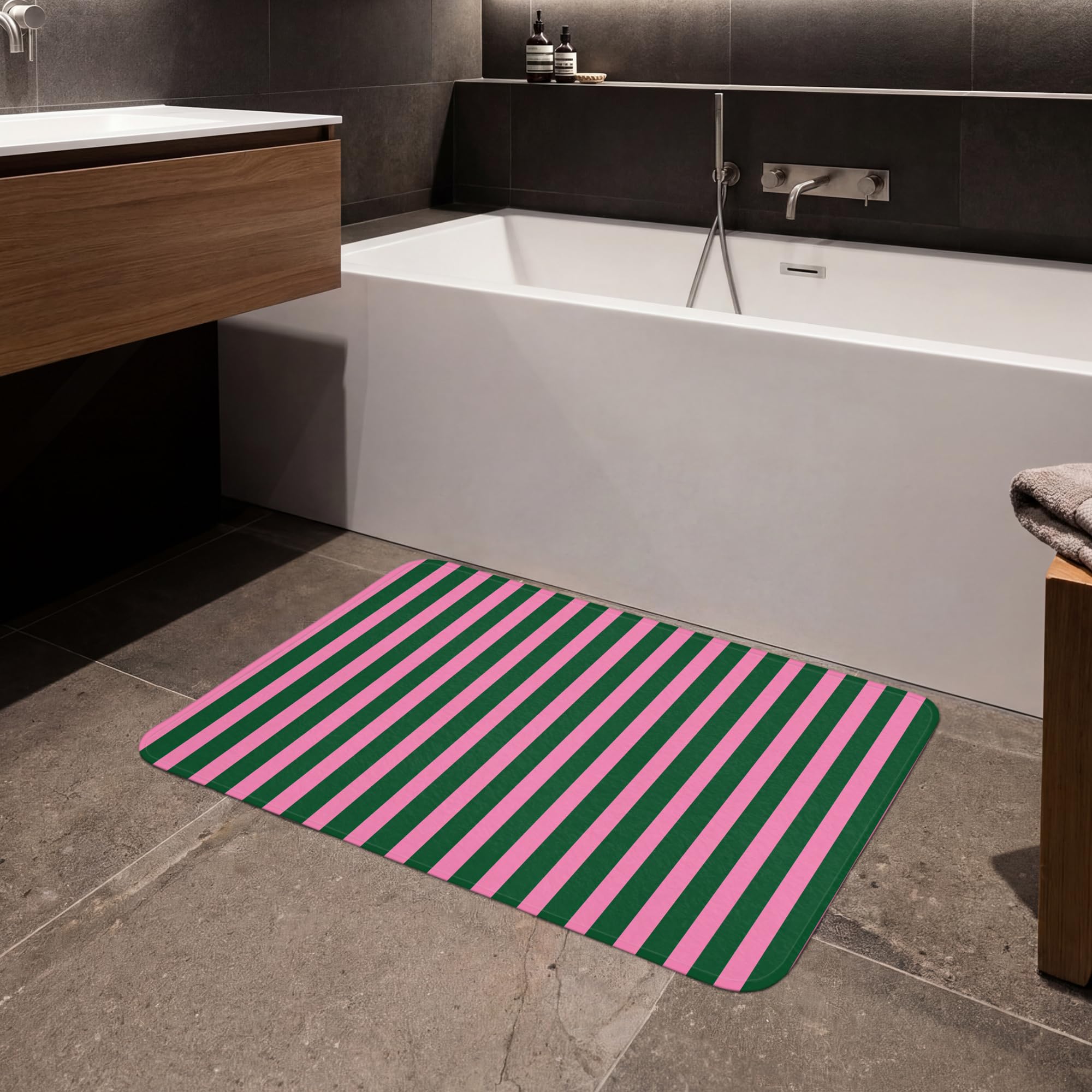 Badematte Badezimmerteppich Badezimmer Deko Duschvorleger