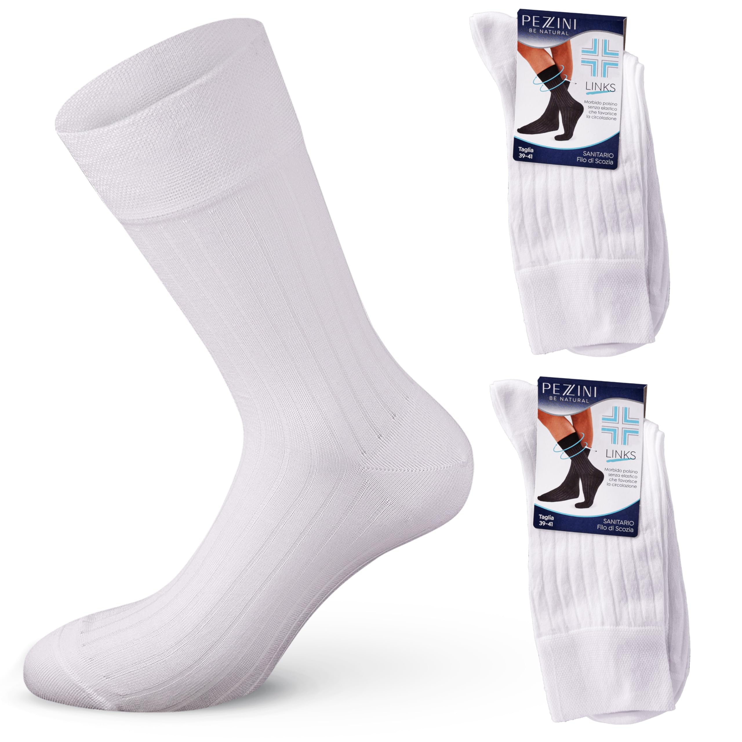 12 Paia Di Calze Uomo Elledi Corte Sanitarie Lisce In Caldo Cotone Con Polsino Comfort 8033367106179