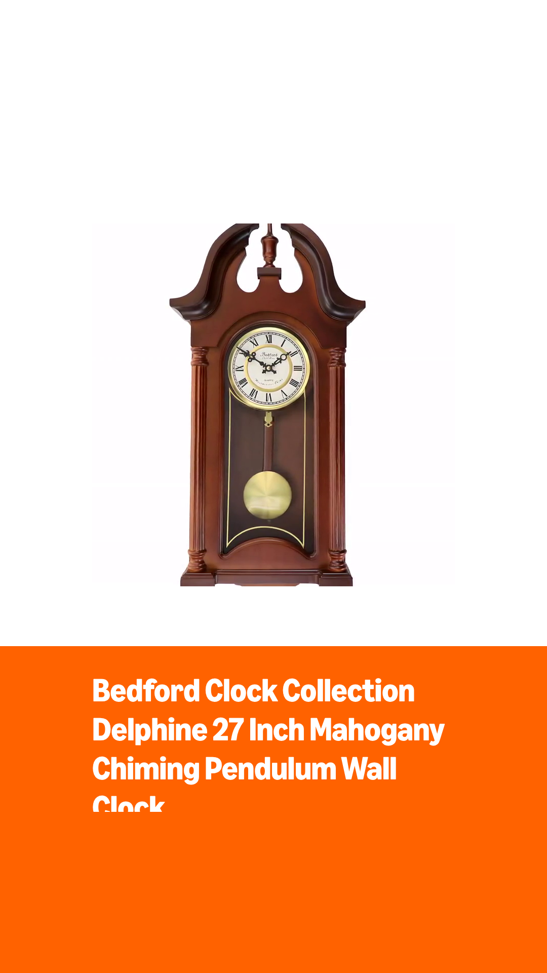 Amazon.com: Bedford Clock Collection Delphine 27 Inch Mahogany